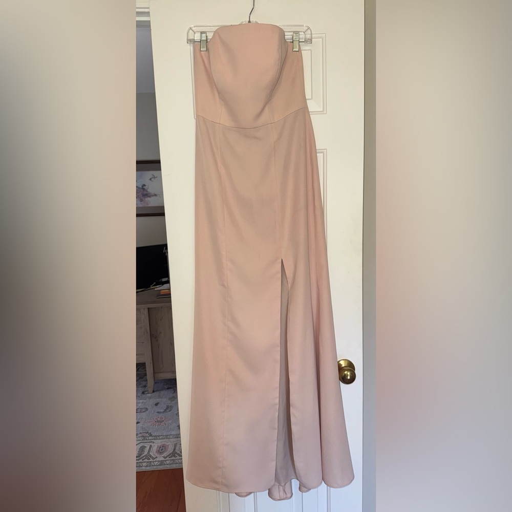 Blush Strapless Pink Maxi Dress